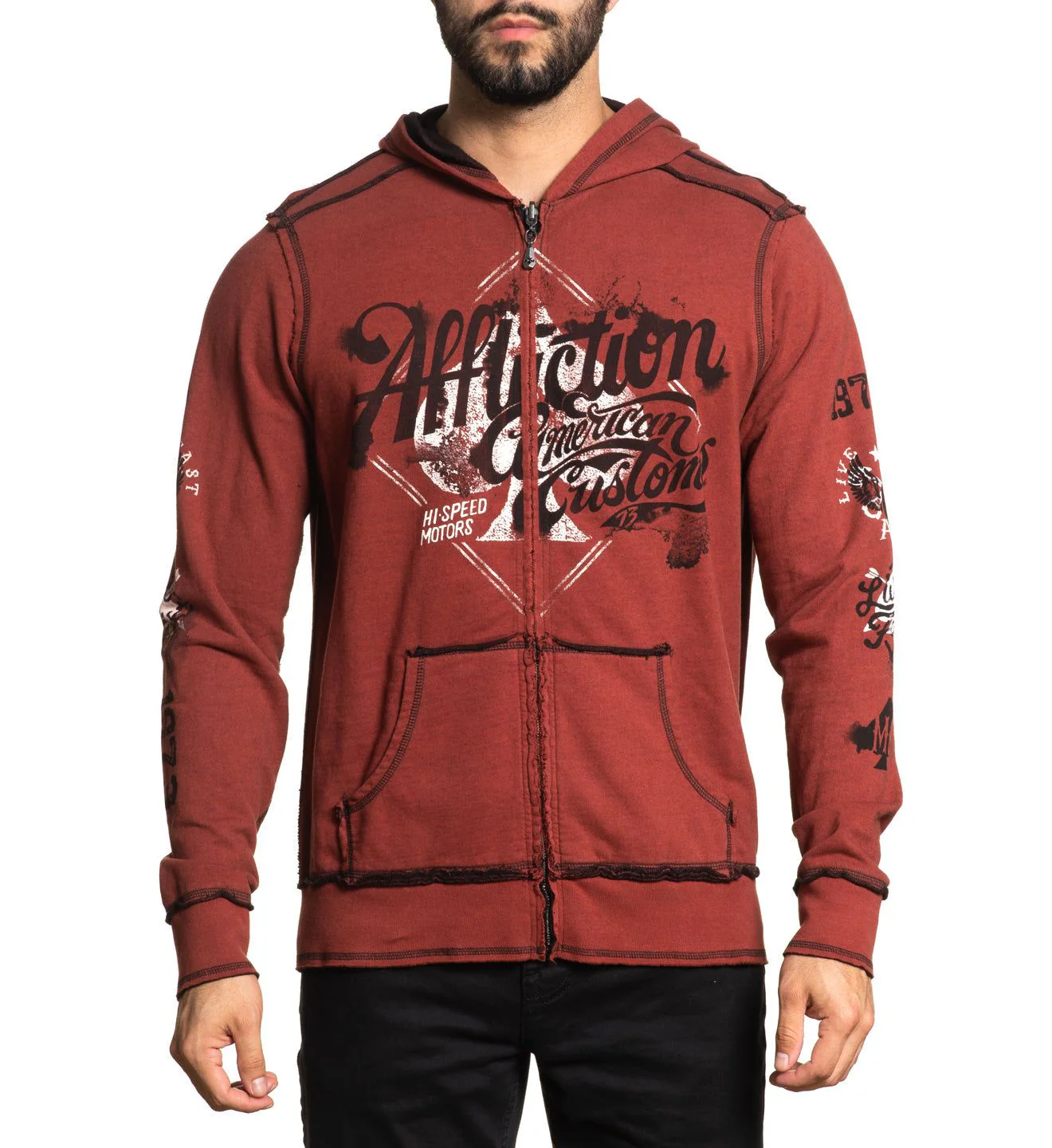 Concrete Zip-Up Hoodie